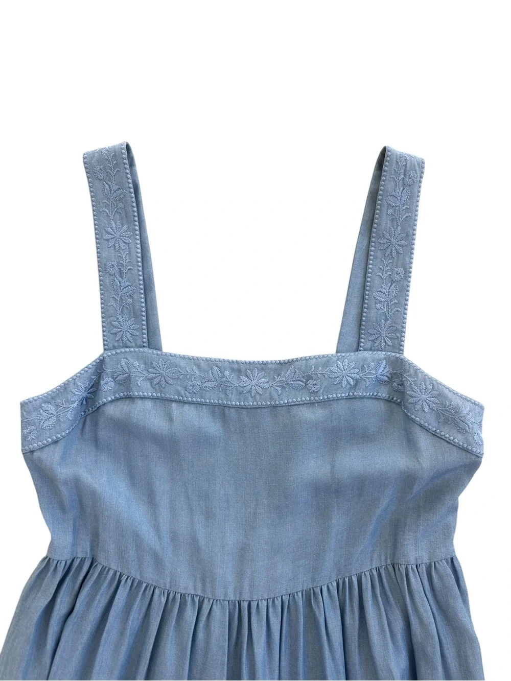 Kate Spade Brooke Street Chambray Tiered Midi Dress